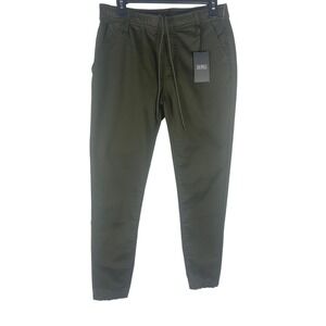 Caliville Mens Olive Green Jogger Pants Size M Stretch Drawstring‎ Tapered NEW